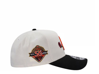 Baltimore Orioles 50th Anniversary Rose Chrome 9FORTY A-Frame Snapback