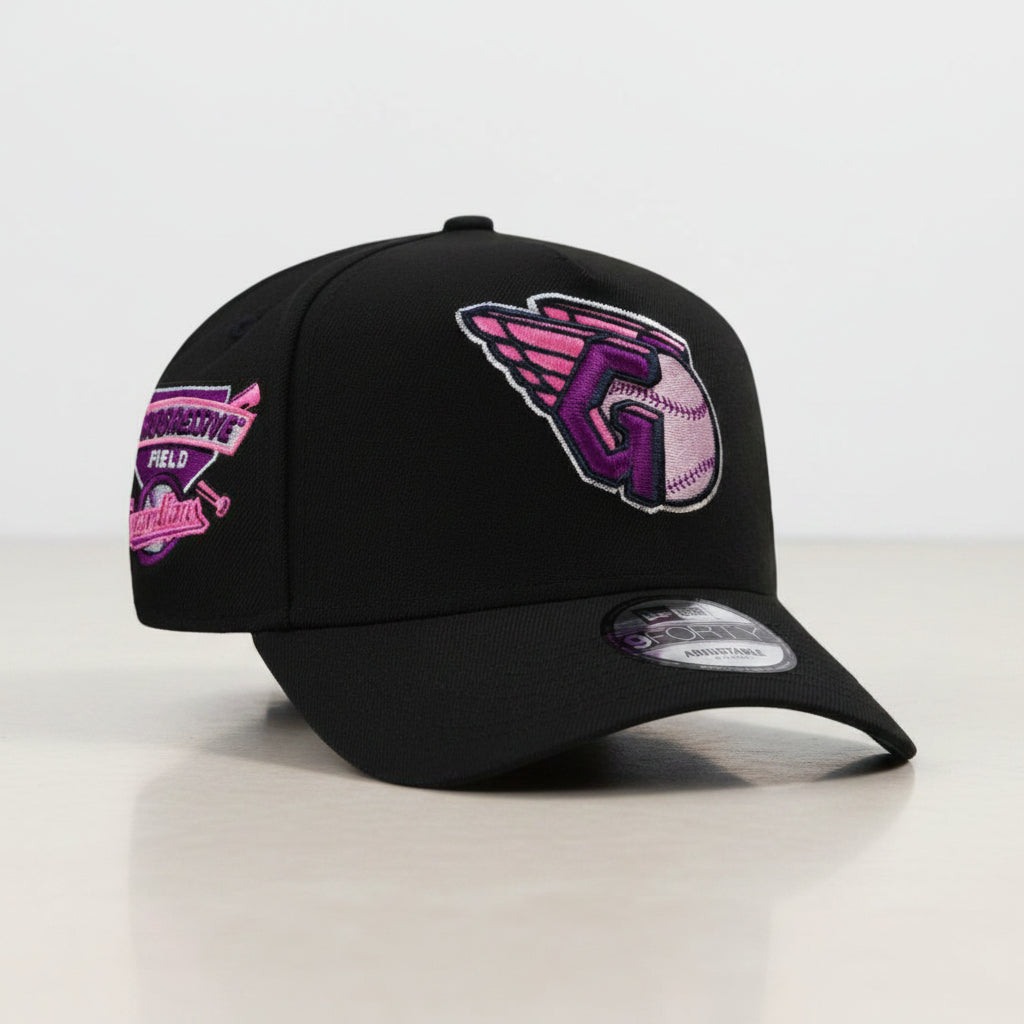 Cleveland Guardians Progressive Field Magenta Black Prime Edition 9FORTY A-Frame Snapback