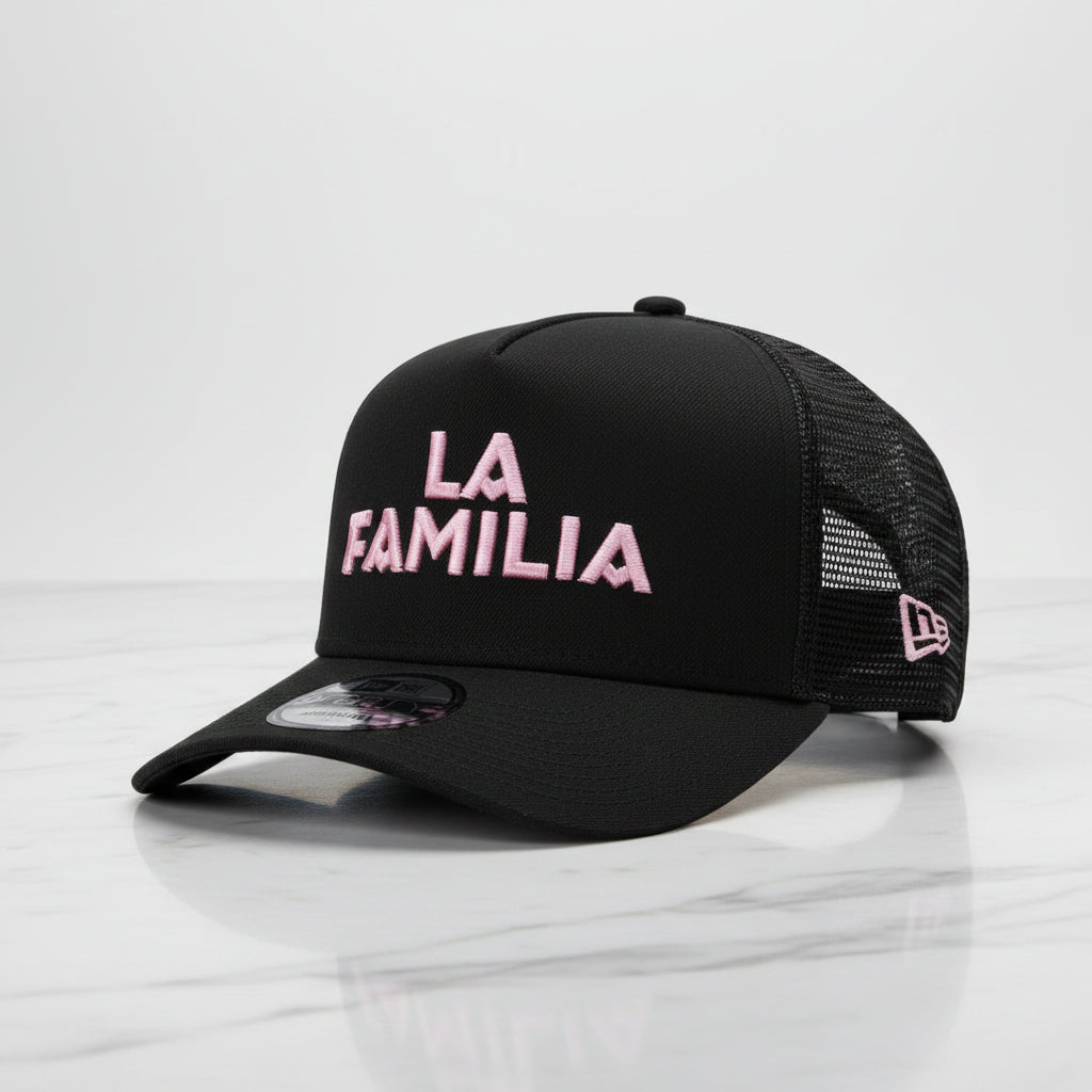 Inter Miami La Familia Black Prime Edition 9FORTY A-Frame Trucker
