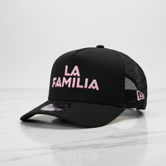 Inter Miami La Familia Black Prime Edition 9FORTY A-Frame Trucker