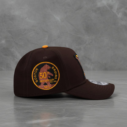 Boston Bruins Burnt Wood Prime Edition 9FORTY A-Frame Snapback