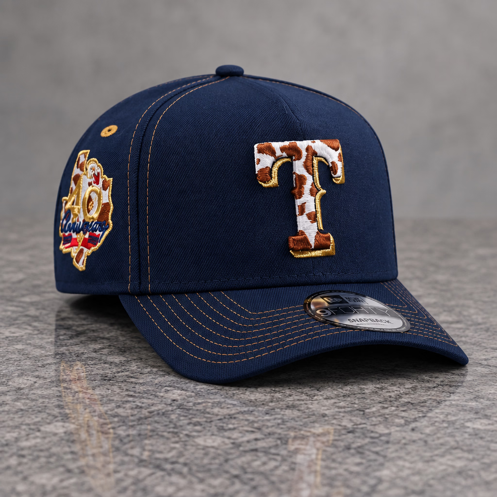 Texas Rangers Cow Ocean Blue Prime Edition 9FORTY A-Frame Snapback