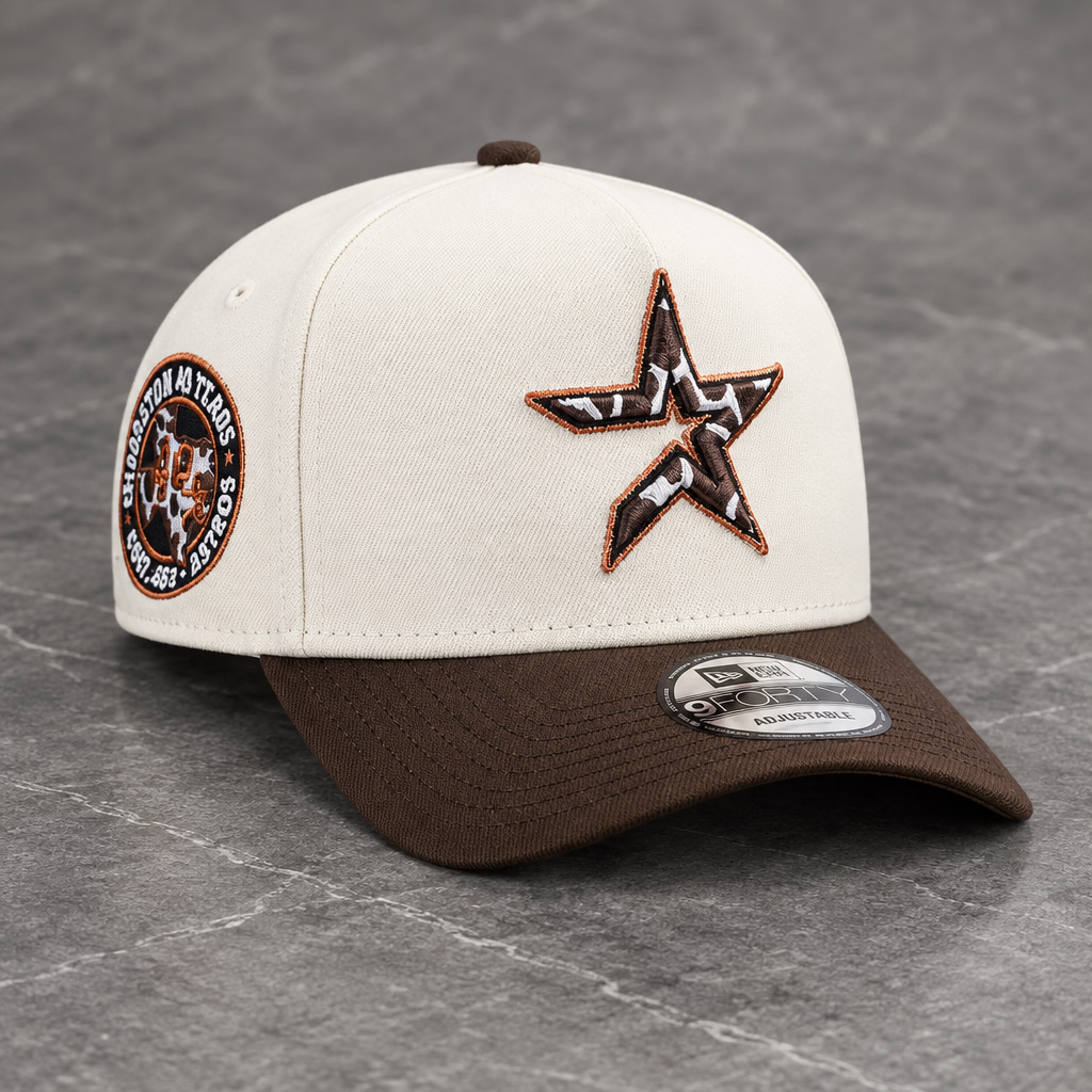 Houston Astros Cow Chrome Two Tone Edition 9FORTY A-Frame Snapback