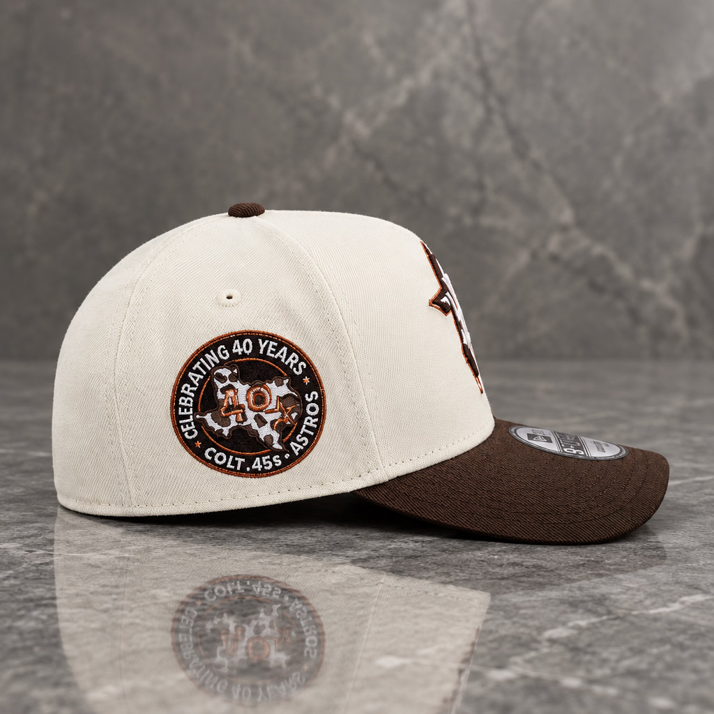 Houston Astros Cow Chrome Two Tone Edition 9FORTY A-Frame Snapback