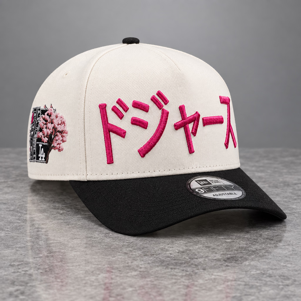 Los Angeles Dodgers Tokyo Series 2025 Light Cream 9FORTY A-Frame Snapback