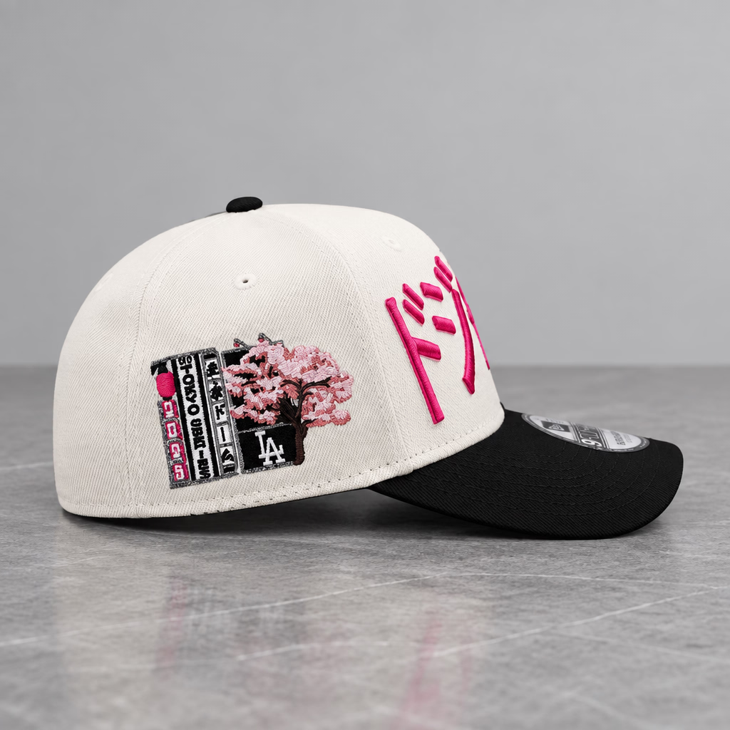 Los Angeles Dodgers Tokyo Series 2025 Light Cream 9FORTY A-Frame Snapback