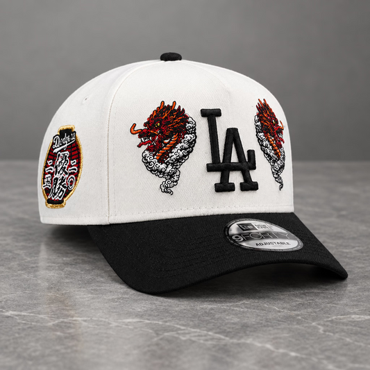Los Angeles Dodgers Dragon Chrome Two Tone Edition 9FORTY A-Frame Snapback