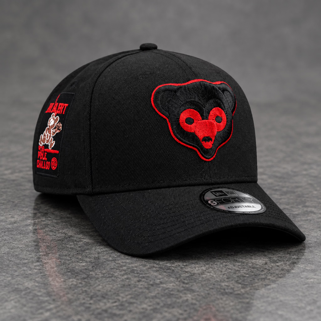 Chicago Cubs Be Alert Metallic Black Prime Edition 9FORTY A-Frame Snapback