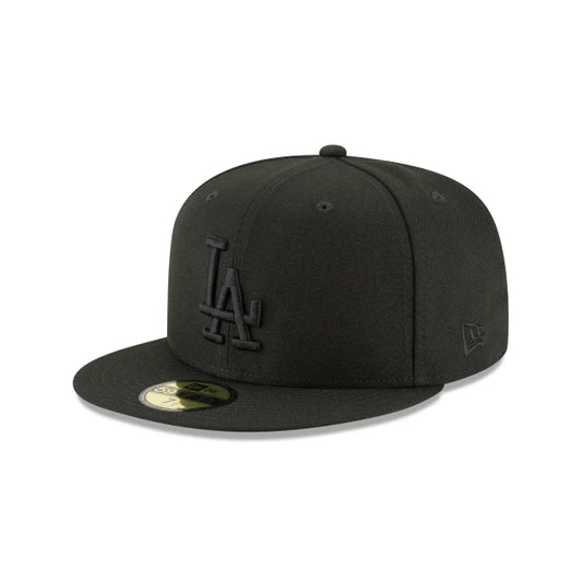 Los Angeles Dodgers Black on Black 59FIFTY Fitted