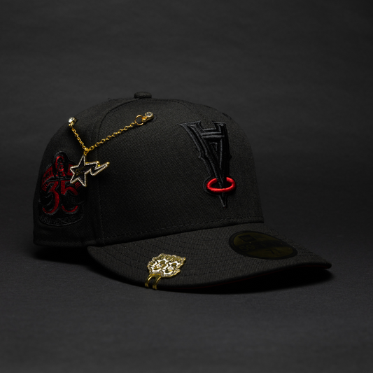 Anaheim Angels Black Upside Down 59FIFTY Fitted
