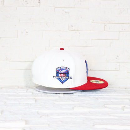 Los Angeles Dodgers Crema y Viscera Roja 59FIFTY Fitted