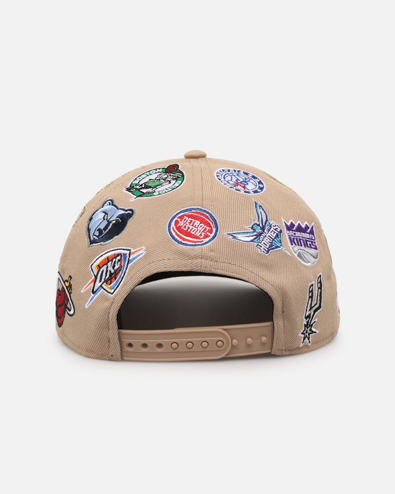 NBA All Over Leagues Camel 9FORTY A-Frame Snapback