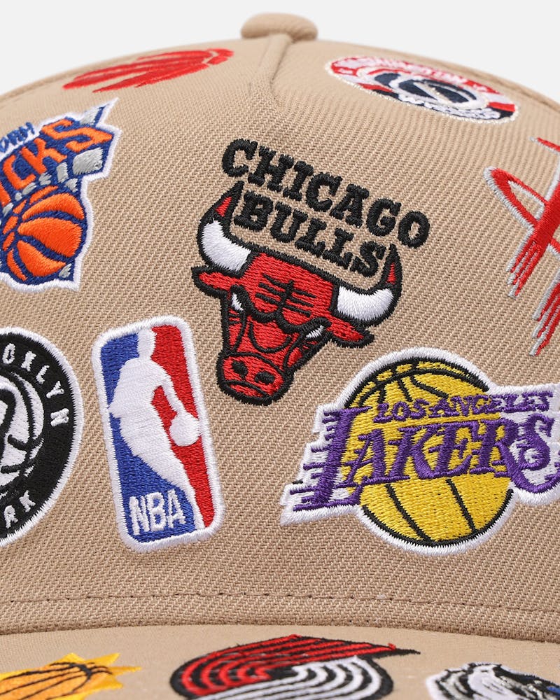 NBA All Over Leagues Camel 9FORTY A-Frame Snapback