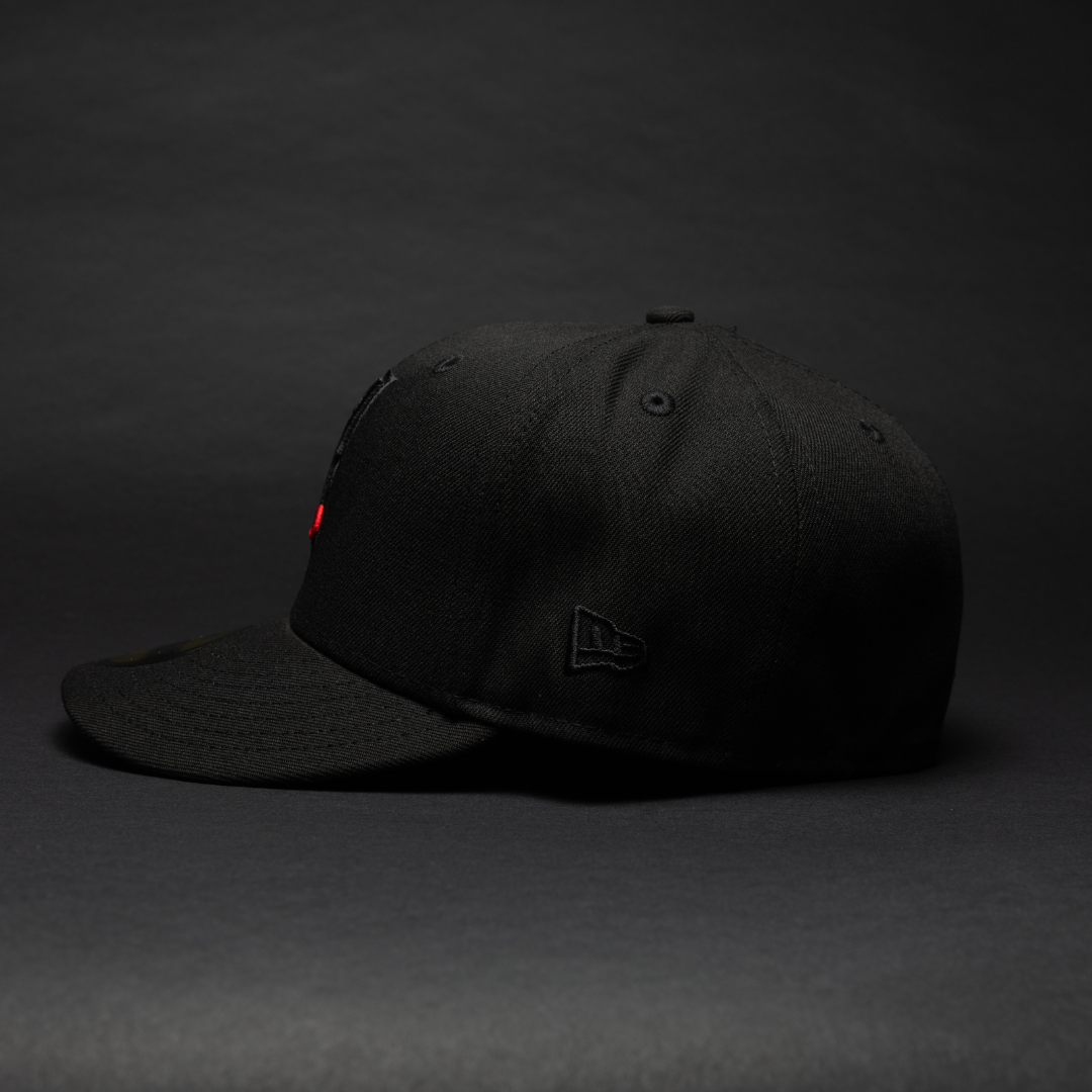 Anaheim Angels Black Upside Down 59FIFTY Fitted