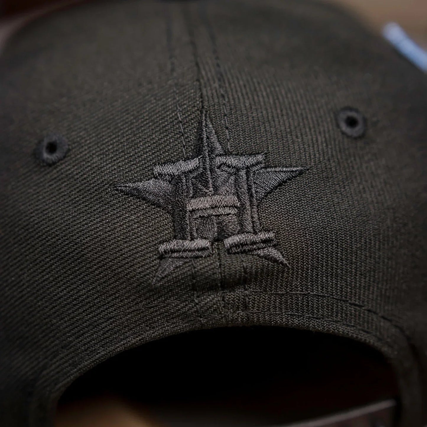 FAM Exclusive — Houston Astros Flame Logo Black 9FORTY A-Frame Snapback