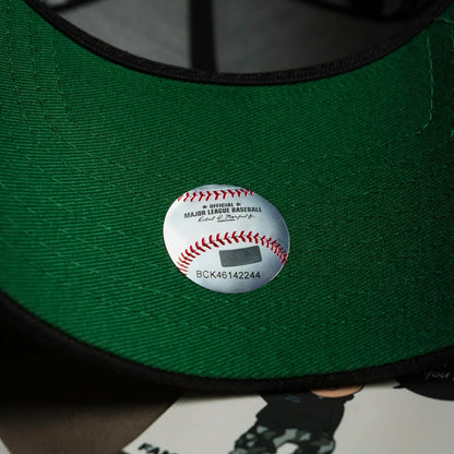 FAM Exclusive — Los Angeles Dodgers MLB Cow Printed Logo Black 9FORTY A-Frame Snapback