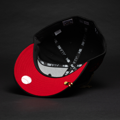 Anaheim Angels Black Upside Down 59FIFTY Fitted