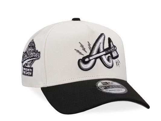 Atlanta Braves Crema y Viscera Negra 9FORTY A-Frame Snapback