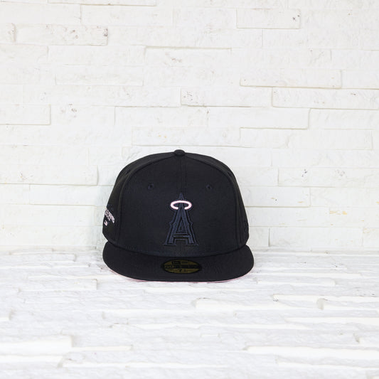 Anaheim Angels Negra y UV Rosado 59FIFTY Fitted