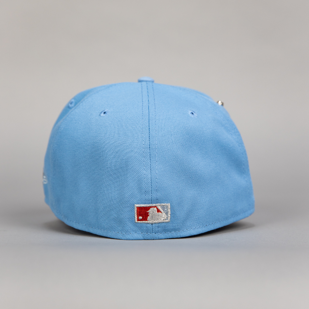 Los Angeles Dodgers Icy Blue Blooming Roses + 40th Anniversary Side Patch 59FIFTY Fitted