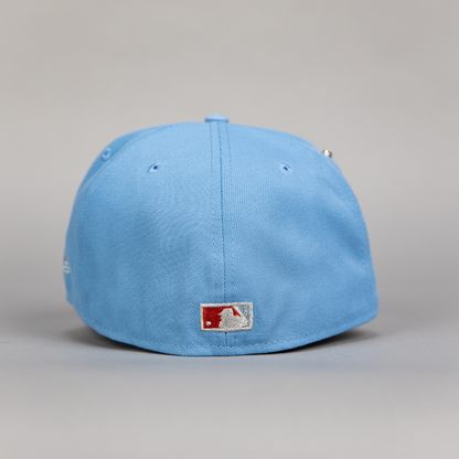 Los Angeles Dodgers Icy Blue Blooming Roses + 40th Anniversary Side Patch 59FIFTY Fitted
