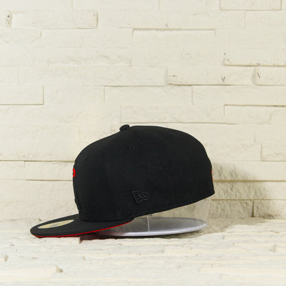 Anaheim Angels Negra y Roja 59FIFTY Fitted