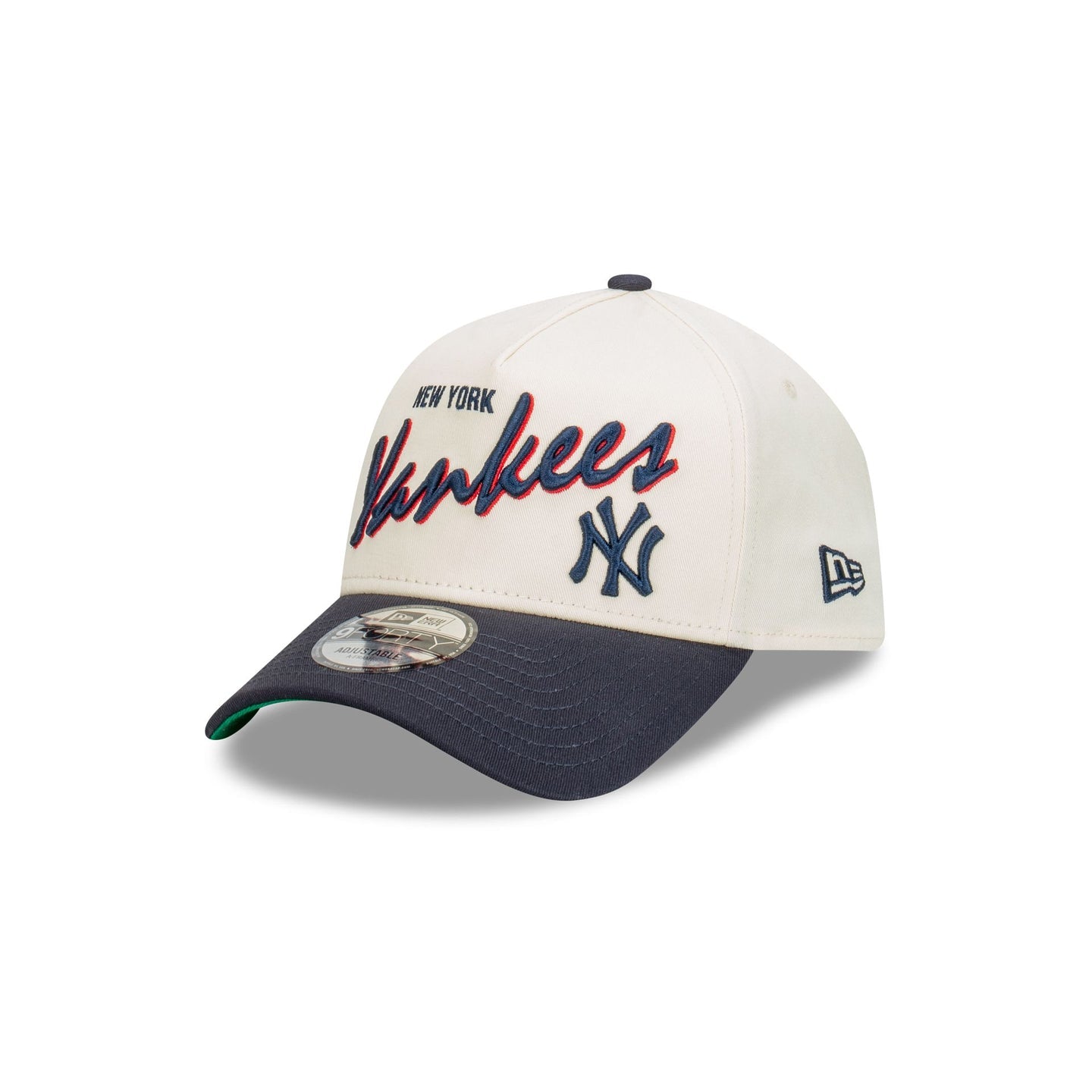 New York Yankees Chrome Script 9FORTY A-Frame Snapback
