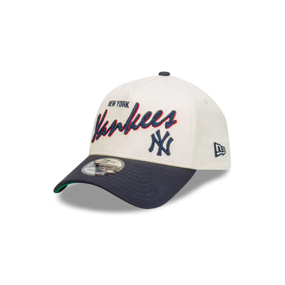 New York Yankees Chrome Script 9FORTY A-Frame Snapback