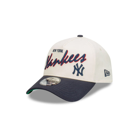 New York Yankees Chrome Script 9FORTY A-Frame Snapback