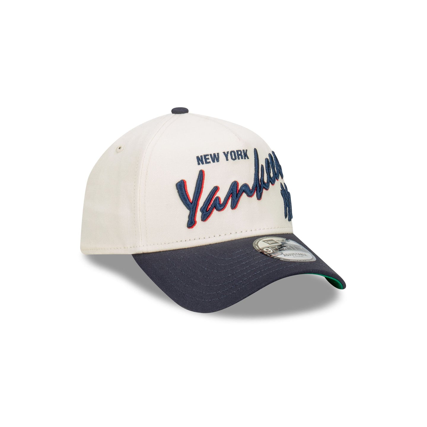 New York Yankees Chrome Script 9FORTY A-Frame Snapback