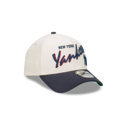 New York Yankees Chrome Script 9FORTY A-Frame Snapback