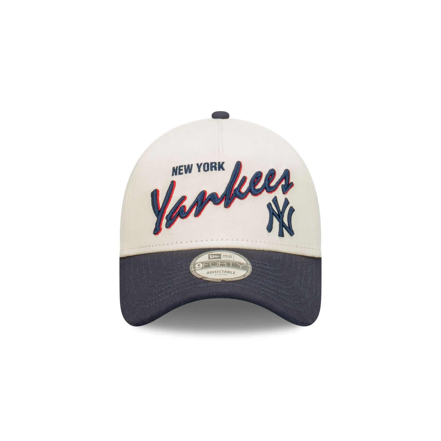 New York Yankees Chrome Script 9FORTY A-Frame Snapback