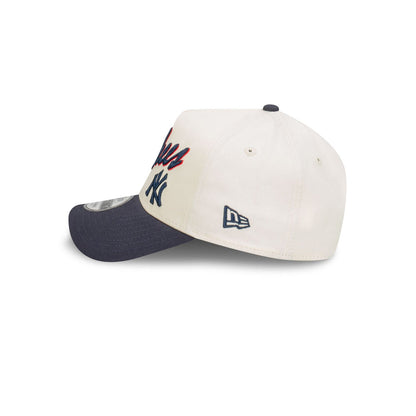 New York Yankees Chrome Script 9FORTY A-Frame Snapback