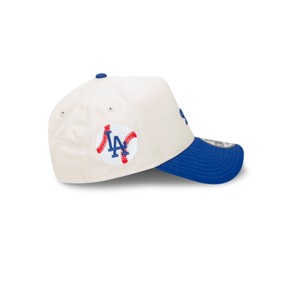 Los Angeles Dodgers Crema y Viscera Azul 9FORTY A-Frame Snapback