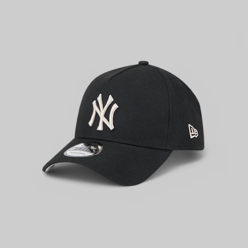 New York Yankees Black Stone 9FORTY A-Frame Snapback