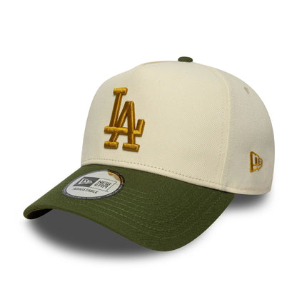 Los Angeles Dodgers World Series Patch Beige 9FORTY E-Frame Snapback