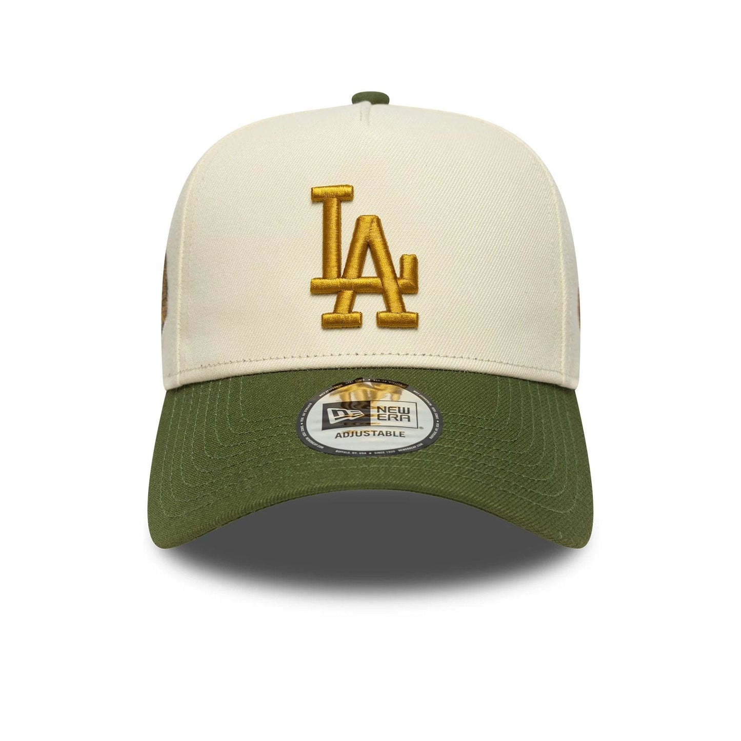 Los Angeles Dodgers World Series Patch Beige 9FORTY E-Frame Snapback