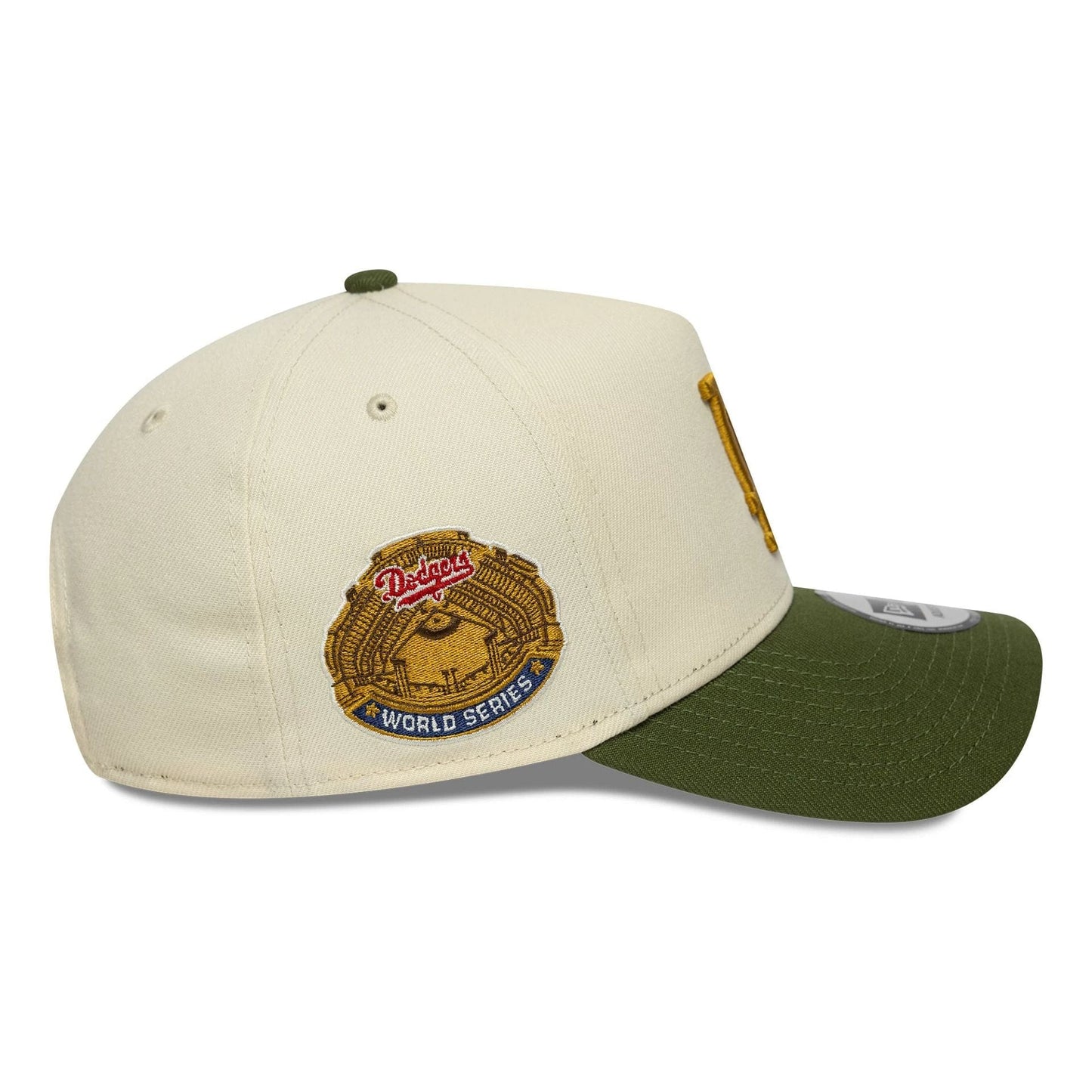 Los Angeles Dodgers World Series Patch Beige 9FORTY E-Frame Snapback