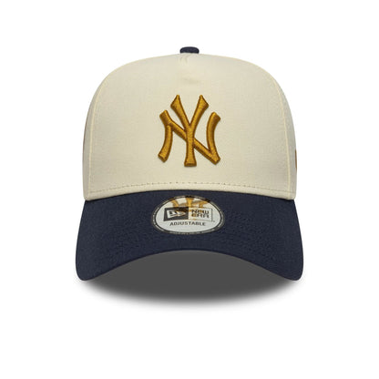 New York Yankees World Series Patch Beige 9FORTY E-Frame Snapback