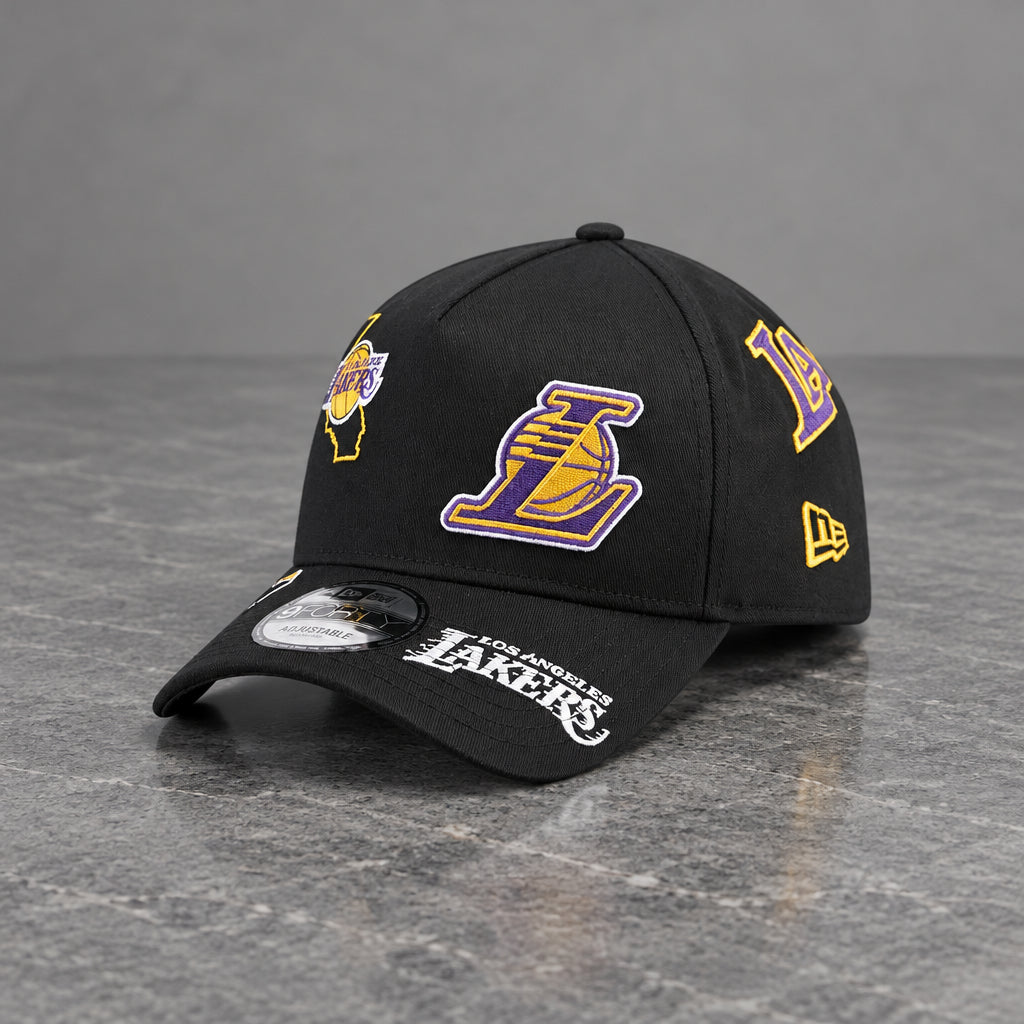 Los Angeles Lakers All Over Team 9FORTY A-Frame Snapback