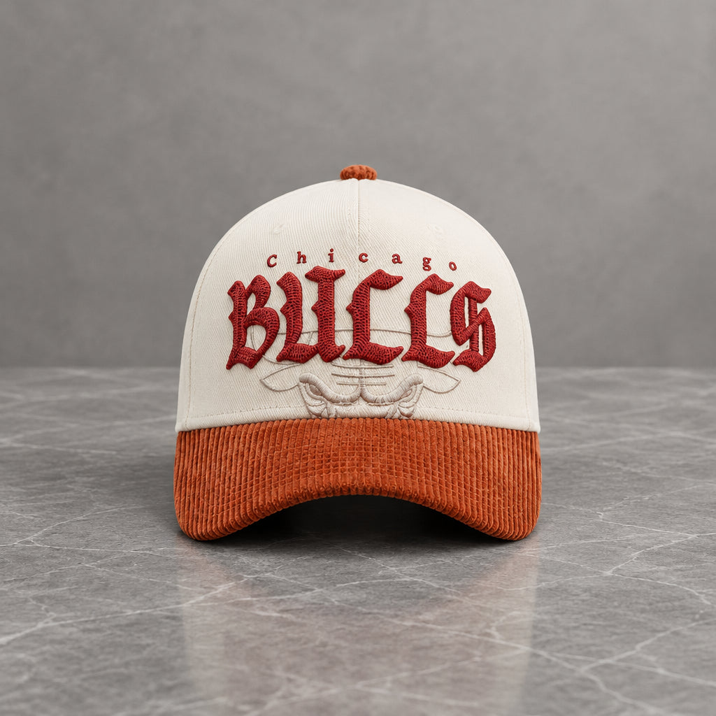 Chicago Bulls Old English 9FORTY A-Frame Trucker Snapback