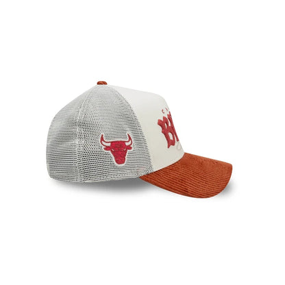 Chicago Bulls Old English 9FORTY A-Frame Trucker Snapback