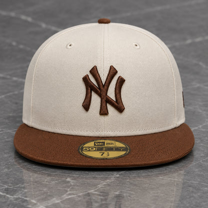 New York Yankees League Essential Beige Brown 59FIFTY Fitted