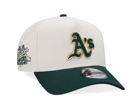 Oakland Athletic's Crema y Viscera Verde 9FORTY A-Frame Snapback