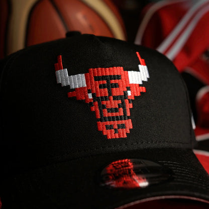 FAM Exclusive — Chicago Bulls Negra Pixel Logo 9FORTY A-Frame Snapback