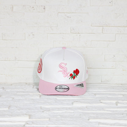 Exclusive — Chicago White Sox Beige y Viscera Rosada con Rosa 9FIFTY A-Frame Snapback