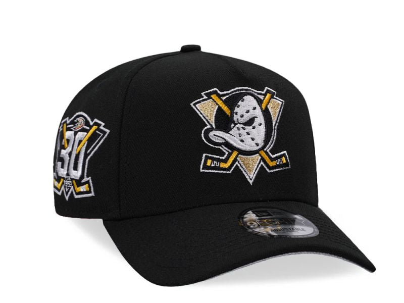 Anaheim Ducks Negra 9FORTY A-Frame Snapback