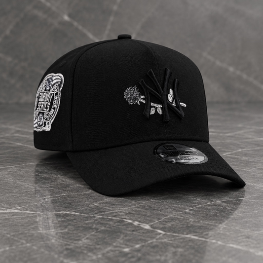 New York Yankees Black Rose Subway Series 2000 9FORTY A-Frame Snapback