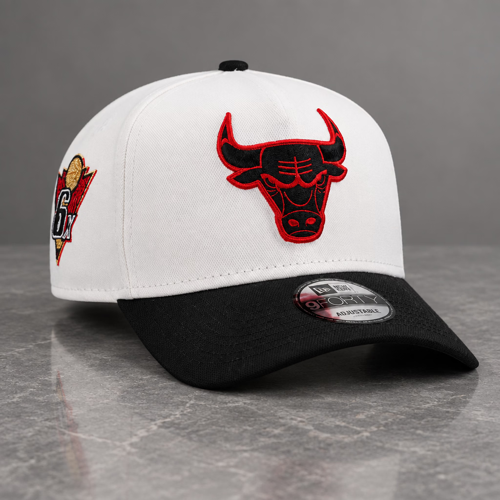 Chicago Bulls 6x Champions Chrome Two Tone 9FORTY A-Frame Snapback