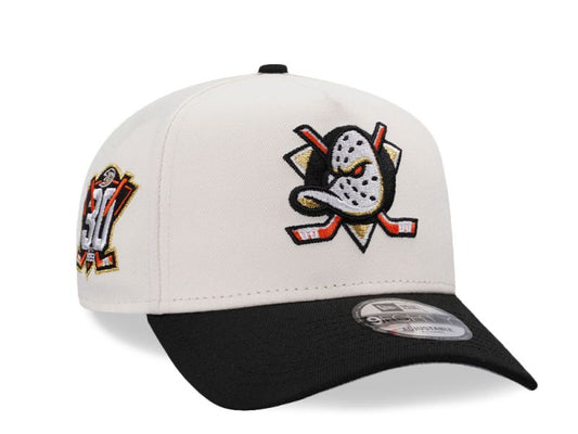 Anaheim Ducks Crema y Viscera Negra 9FORTY A-Frame Snapback